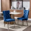 Streamdale Furniture Streamdale Contemporary Pu & Velvet Dining Chair Set