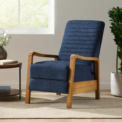 Streamdale Furniture Streamdale Contemporary Push-back Recliner With Channel Stitching And Rubberwood Frame