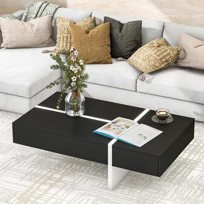 Streamdale Furniture Streamdale Contemporary Rectangle Design Living Room Furniture In Black