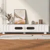Streamdale Furniture Streamdale Contemporary Sleek Tv Stand With Glass-front Cabinet And Drawers
