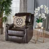Streamdale Furniture Streamdale Contemporary Swivel Glider Recliner For Small Spaces In Charcoal Fabric