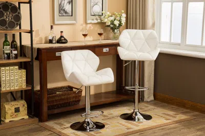 Streamdale Furniture Streamdale Contemporary Tufted Adjustable Height Hidraulic Bar Stools