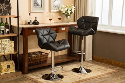 Streamdale Furniture Streamdale Contemporary Tufted Adjustable Height Hidraulic Bar Stools