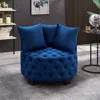 Streamdale Furniture Streamdale Contemporary Upholstered Tufted Leisure Chair Accent Chair, Navy