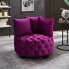Streamdale Furniture Streamdale Contemporary Upholstered Tufted Leisure Chair Accent Chair, Violet