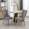 Streamdale Furniture Streamdale Contemporary Velvet Dining Chair Set Of 2
