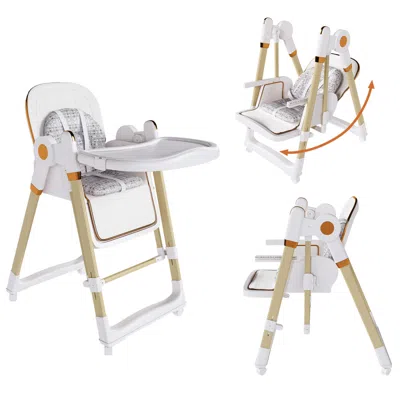 Streamdale Furniture Streamdale Convertible Baby High Chair To Rocker With 5-point Harness (white)