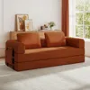 Streamdale Furniture Streamdale Convertible Corduroy Sleeper Sofa Bed With Pillow - Orange