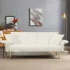Streamdale Furniture Streamdale Convertible Double Sofa Bed For Small Spaces In White