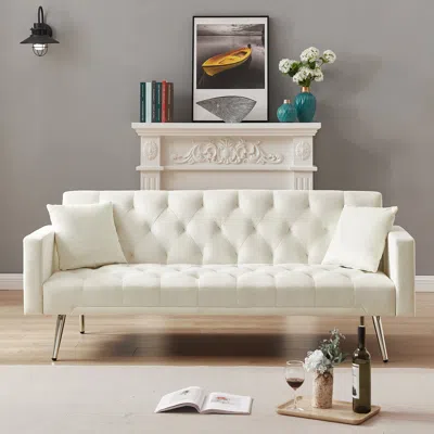 Streamdale Furniture Streamdale Convertible Folding Futon Sofa Bed In Gray