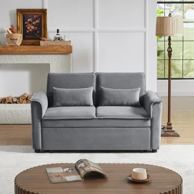 Streamdale Furniture Streamdale Convertible Loveseat Sleeper Sofa With Pillows