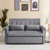 Streamdale Furniture Streamdale Convertible Loveseat Sleeper Sofa With Pillows In Gray