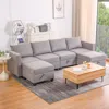 Streamdale Furniture Streamdale Convertible Modular Sectional Sofa Couch - Dark Grey