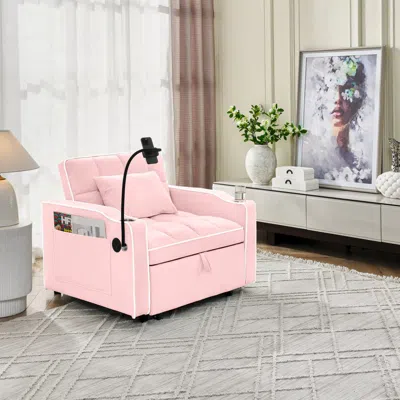 Streamdale Furniture Streamdale Convertible Sleeper Chair Sofa Bed (pink)