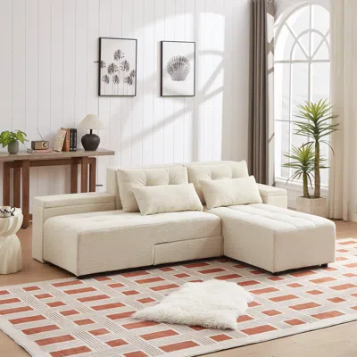 Streamdale Furniture Streamdale Convertible Sleeper Sofa & Sectional With Storage & Pillows