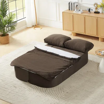 Streamdale Furniture Streamdale Convertible Sleeper Sofa Bed Futon In Brown