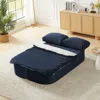 Streamdale Furniture Streamdale Convertible Sleeper Sofa Bed Futon Couch In Blue