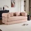 Streamdale Furniture Streamdale Convertible Sleeper Sofa Bed With Pillow (pink)