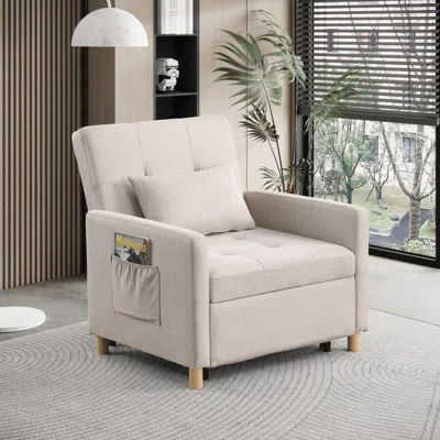 Streamdale Furniture Streamdale Convertible Sleeper Sofa Chair Bed With Pillow