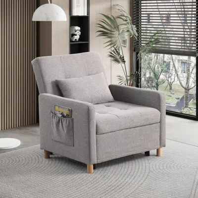 Streamdale Furniture Streamdale Convertible Sleeper Sofa Chair Bed With Pillow, Adjustable Multi-functional Sleeper Chair