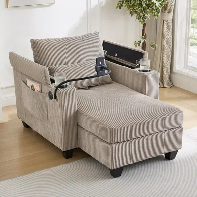 Streamdale Furniture Streamdale Convertible Sleeper Sofa With Usb & Storage