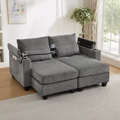 Streamdale Furniture Streamdale Convertible Sleeper Sofa With Usb & Storage