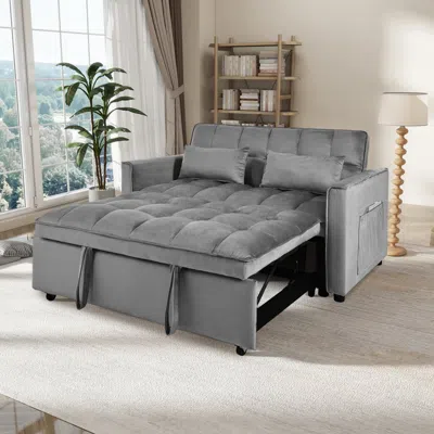Streamdale Furniture Streamdale Convertible Sofa Bed, 3-in-1 Pull Out Couch (dark Grey)