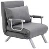 Streamdale Furniture Streamdale Convertible Sofa Bed Sleeper Lounger, Light Grey