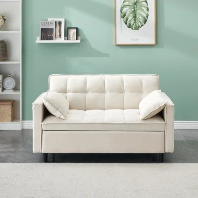 Streamdale Furniture Streamdale Convertible Sofa Bed With 2 Pillows (beige, Black, Pink, Gray)