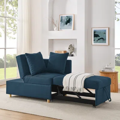 Streamdale Furniture Streamdale Convertible Sofa Bed With Adjustable Backrest And Wheels