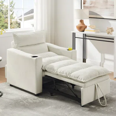 Streamdale Furniture Streamdale Convertible Sofa Chair Bed - Beige