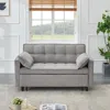 Streamdale Furniture Streamdale Convertible Sofa With Pull-out Bed, Light Grey