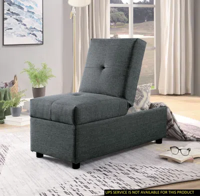 Streamdale Furniture Streamdale Convertible Storage Ottoman Chair - Stylish Living Room Furniture In Gray