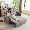 Streamdale Furniture Streamdale Convertible Velvet Sofa Bed With Pillows - Grey