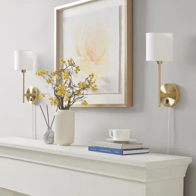 Streamdale Furniture Streamdale Conway Metal Wall Sconce With Cylinder Shade