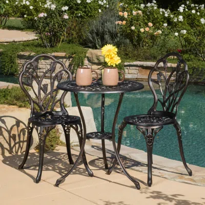 STREAMDALE FURNITURE STREAMDALE COPPER TULIP BISTRO SET - TABLE & 2 CHAIRS