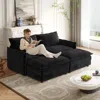 Streamdale Furniture Streamdale Corduroy 2-seater Sofa With Footrests & Cushions