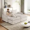 Streamdale Furniture Streamdale Corduroy 2-seater Sofa With Footrests & Cushions