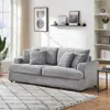 Streamdale Furniture Streamdale Corduroy 3-seater Sofa W/ 4 Pillows - Gray