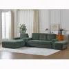 Streamdale Furniture Streamdale Corduroy 3-seater Sofa With Cup Holders For Living Room