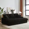 Streamdale Furniture Streamdale Corduroy 3-seater Sofa With Storage And Accessories