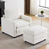 Streamdale Furniture Streamdale Corduroy Armchair With Ottoman & Sleeper