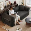 Streamdale Furniture Streamdale Corduroy Compression Sofa Bed With Pillow Back Support, Black