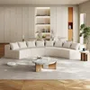 Streamdale Furniture Streamdale Corduroy Curved Sectional Sofa With 8 Pillows (4 Modules) In Multi