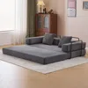 Streamdale Furniture Streamdale Corduroy Floor Sofa Bed - Dark Grey