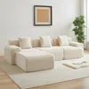 Streamdale Furniture Streamdale Corduroy Modular Sofa With 4 Configurable Modules & 3 Pillows
