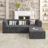 Streamdale Furniture Streamdale Corduroy Modular Sofa With Sleeper