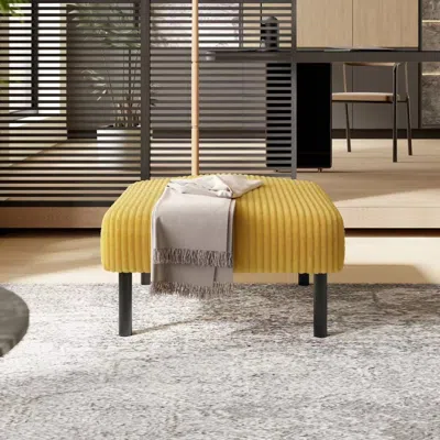 Streamdale Furniture Streamdale Corduroy Ottoman Footstool With Legs