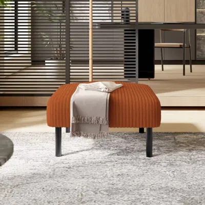 Streamdale Furniture Streamdale Corduroy Ottoman Footstool With Legs