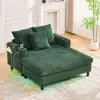 Streamdale Furniture Streamdale Corduroy Oversized Recliner Sofa W/ Usb, Led, Cup Holder